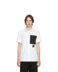 weißes und schwarzes Kurzarmhemd von Neil Barrett