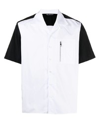 weißes und schwarzes Kurzarmhemd von Neil Barrett