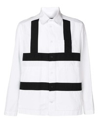 weißes und schwarzes Langarmhemd von Craig Green