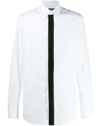 weißes und schwarzes Langarmhemd von Dolce & Gabbana