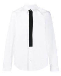 weißes und schwarzes Langarmhemd von Jil Sander