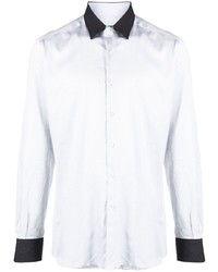 weißes und schwarzes Langarmhemd von Karl Lagerfeld