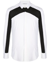 weißes und schwarzes Langarmhemd von Neil Barrett