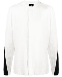 weißes und schwarzes Langarmhemd von Thom Krom