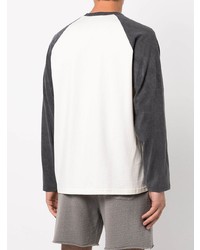 weißes und schwarzes Langarmshirt von John Elliott