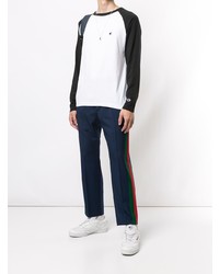 weißes und schwarzes Langarmshirt von Champion