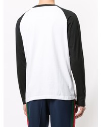 weißes und schwarzes Langarmshirt von Champion