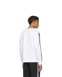 weißes und schwarzes Langarmshirt von adidas Originals