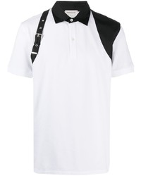weißes und schwarzes Polohemd von Alexander McQueen