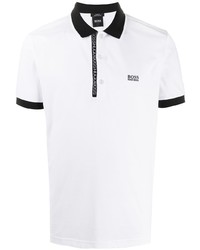 weißes und schwarzes Polohemd von BOSS HUGO BOSS