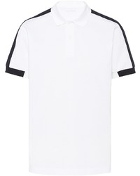 weißes und schwarzes Polohemd von Prada
