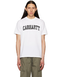 weißes und schwarzes Strick T-Shirt mit einem Rundhalsausschnitt von CARHARTT WORK IN PROGRESS
