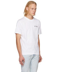 weißes und schwarzes Strick T-Shirt mit einem Rundhalsausschnitt von Off-White