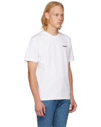 weißes und schwarzes Strick T-Shirt mit einem Rundhalsausschnitt von Off-White