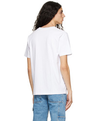 weißes und schwarzes Strick T-Shirt mit einem Rundhalsausschnitt von Off-White