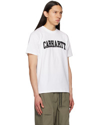 weißes und schwarzes Strick T-Shirt mit einem Rundhalsausschnitt von CARHARTT WORK IN PROGRESS