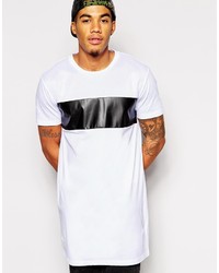 weißes und schwarzes T-Shirt mit einem Rundhalsausschnitt von Asos