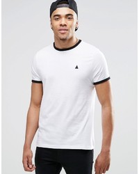 weißes und schwarzes T-Shirt mit einem Rundhalsausschnitt von Asos