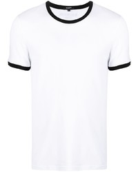 weißes und schwarzes T-Shirt mit einem Rundhalsausschnitt von Balmain