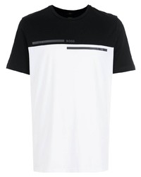 weißes und schwarzes T-Shirt mit einem Rundhalsausschnitt von BOSS