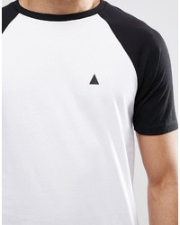 weißes und schwarzes T-Shirt mit einem Rundhalsausschnitt von Asos