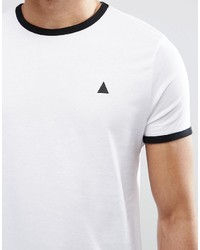 weißes und schwarzes T-Shirt mit einem Rundhalsausschnitt von Asos