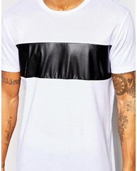 weißes und schwarzes T-Shirt mit einem Rundhalsausschnitt von Asos