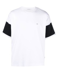 weißes und schwarzes T-Shirt mit einem Rundhalsausschnitt von Calvin Klein