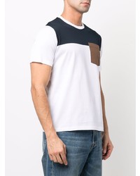 weißes und schwarzes T-Shirt mit einem Rundhalsausschnitt von Herno