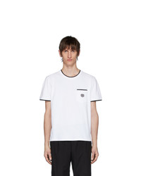 weißes und schwarzes T-Shirt mit einem Rundhalsausschnitt von Kenzo