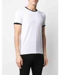 weißes und schwarzes T-Shirt mit einem Rundhalsausschnitt von Balmain