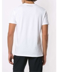 weißes und schwarzes T-Shirt mit einem Rundhalsausschnitt von Armani Exchange