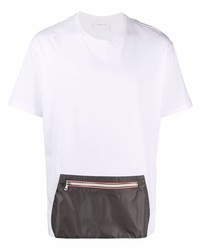 weißes und schwarzes T-Shirt mit einem Rundhalsausschnitt von Low Brand
