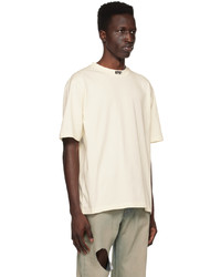 weißes und schwarzes T-Shirt mit einem Rundhalsausschnitt von Heron Preston