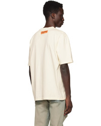 weißes und schwarzes T-Shirt mit einem Rundhalsausschnitt von Heron Preston