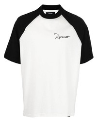 weißes und schwarzes T-Shirt mit einem Rundhalsausschnitt von Represent