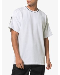 weißes und schwarzes T-Shirt mit einem Rundhalsausschnitt von Burberry