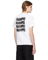 weißes und schwarzes T-Shirt mit einem Rundhalsausschnitt von BAPE