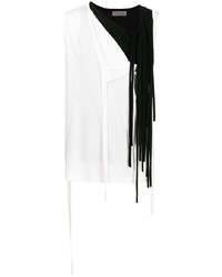 weißes und schwarzes Trägershirt von Yohji Yamamoto