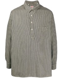 weißes und schwarzes vertikal gestreiftes Langarmhemd von Levi's Vintage Clothing