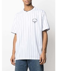 weißes und schwarzes vertikal gestreiftes T-Shirt mit einem Rundhalsausschnitt von Carhartt WIP