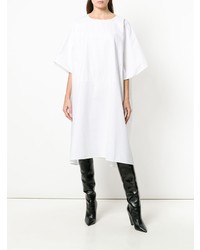 weißes vertikal gestreiftes Freizeitkleid von MM6 MAISON MARGIELA