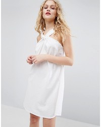 weißes vertikal gestreiftes Kleid von Asos
