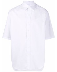 weißes vertikal gestreiftes Kurzarmhemd von Costumein