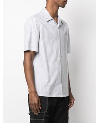 weißes vertikal gestreiftes Kurzarmhemd von Off-White