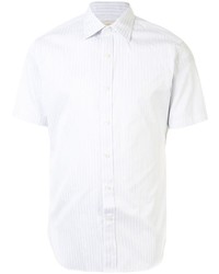weißes vertikal gestreiftes Kurzarmhemd von Kent & Curwen
