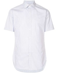 weißes vertikal gestreiftes Kurzarmhemd von Kent & Curwen