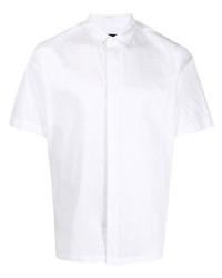 weißes vertikal gestreiftes Kurzarmhemd von Les Hommes