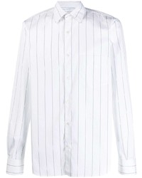 weißes vertikal gestreiftes Langarmhemd von Aspesi