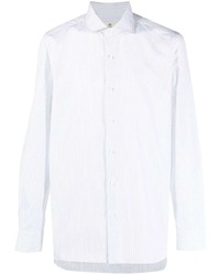 weißes vertikal gestreiftes Langarmhemd von Borrelli